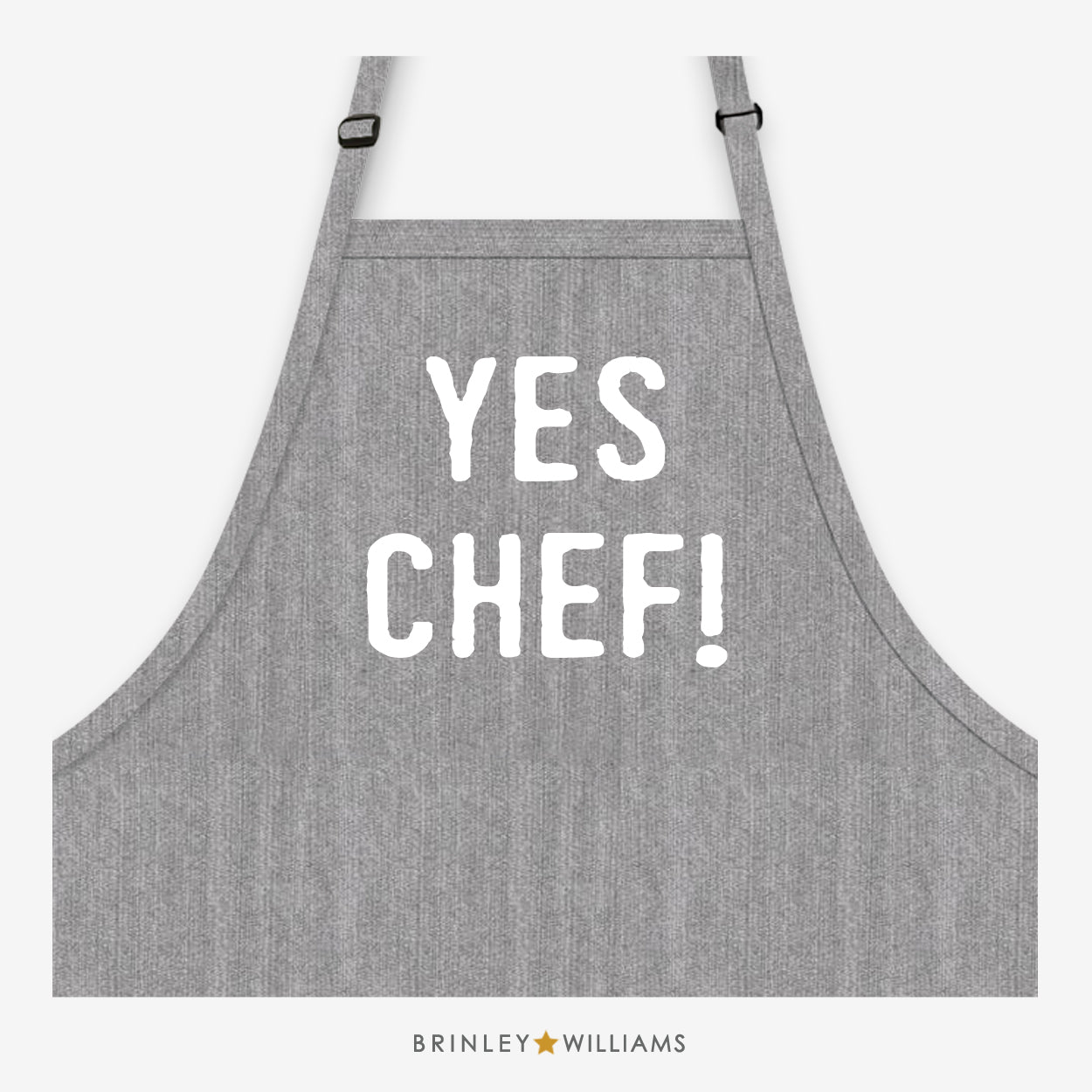 Yes Chef! Grey Denim Apron