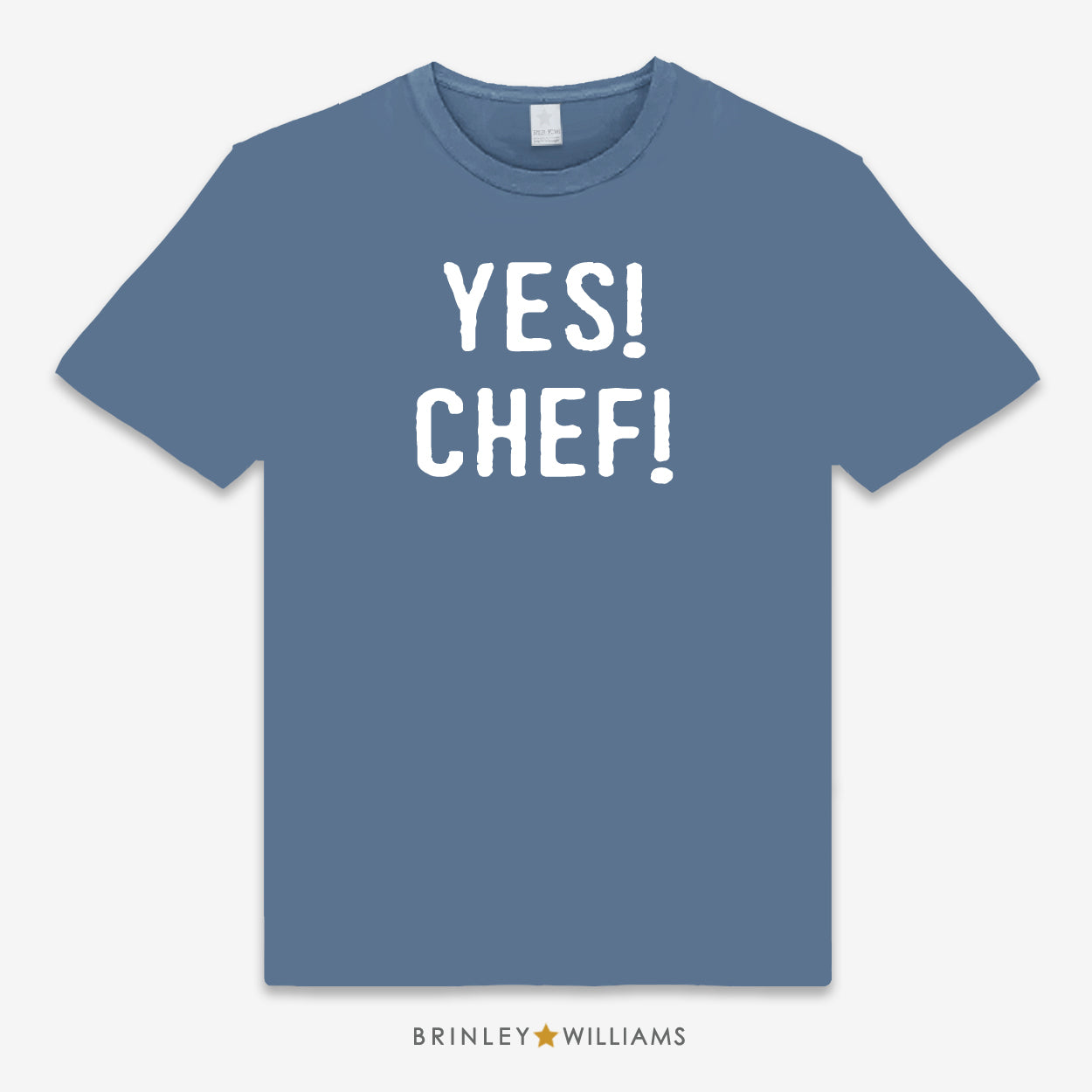 Yes Chef! Personalised T-shirt - indigo