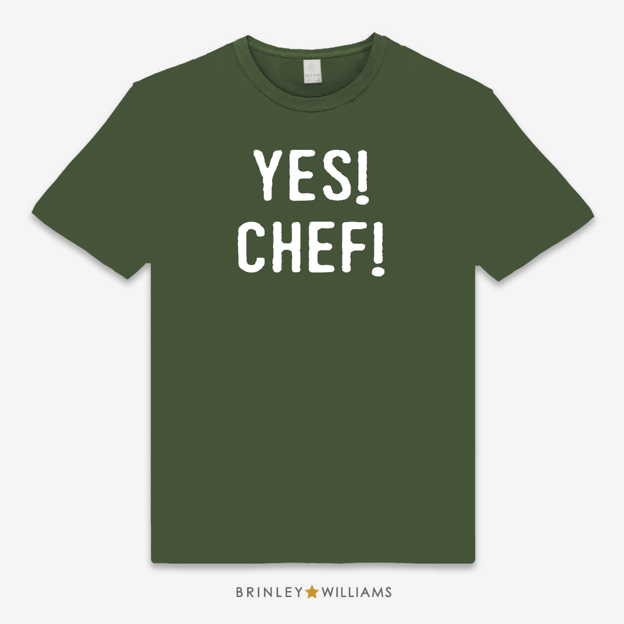 Yes Chef! Personalised T-shirt - military green