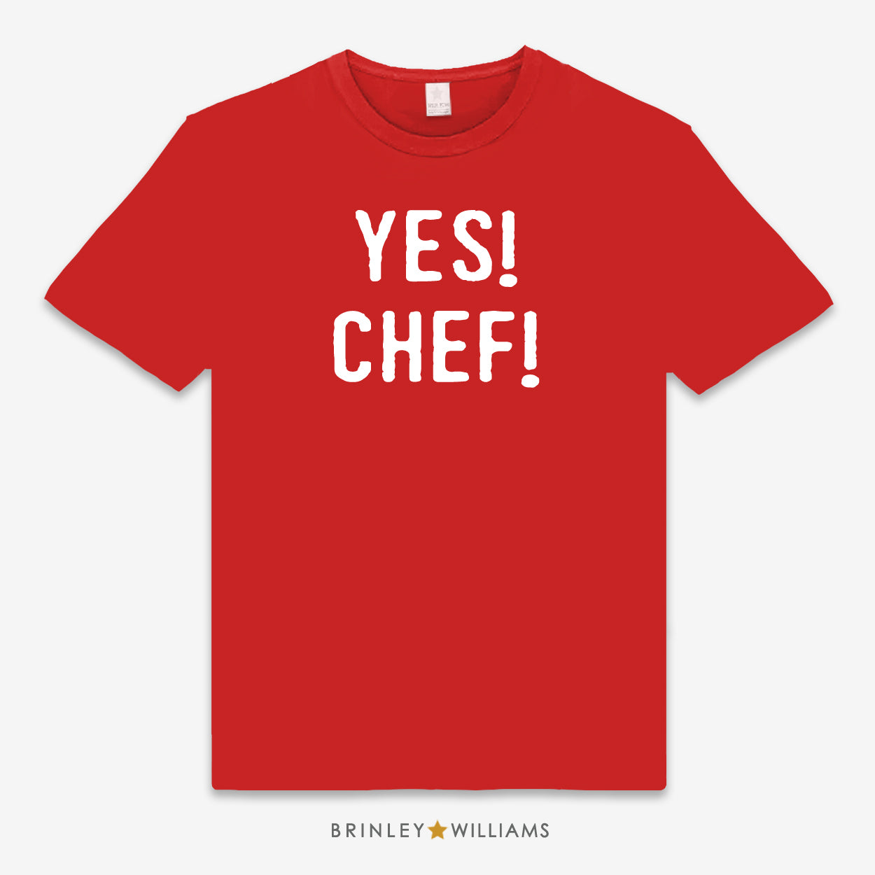 Yes Chef! Personalised T-shirt - red
