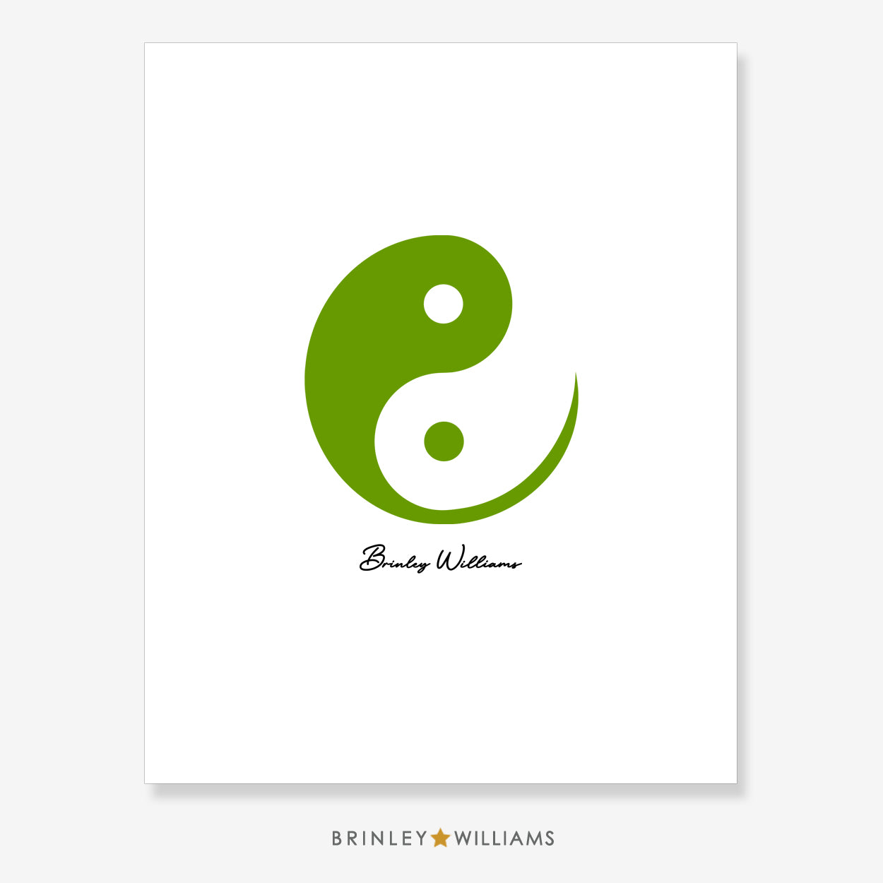 Ying & Yang Wall Art Poster - Green