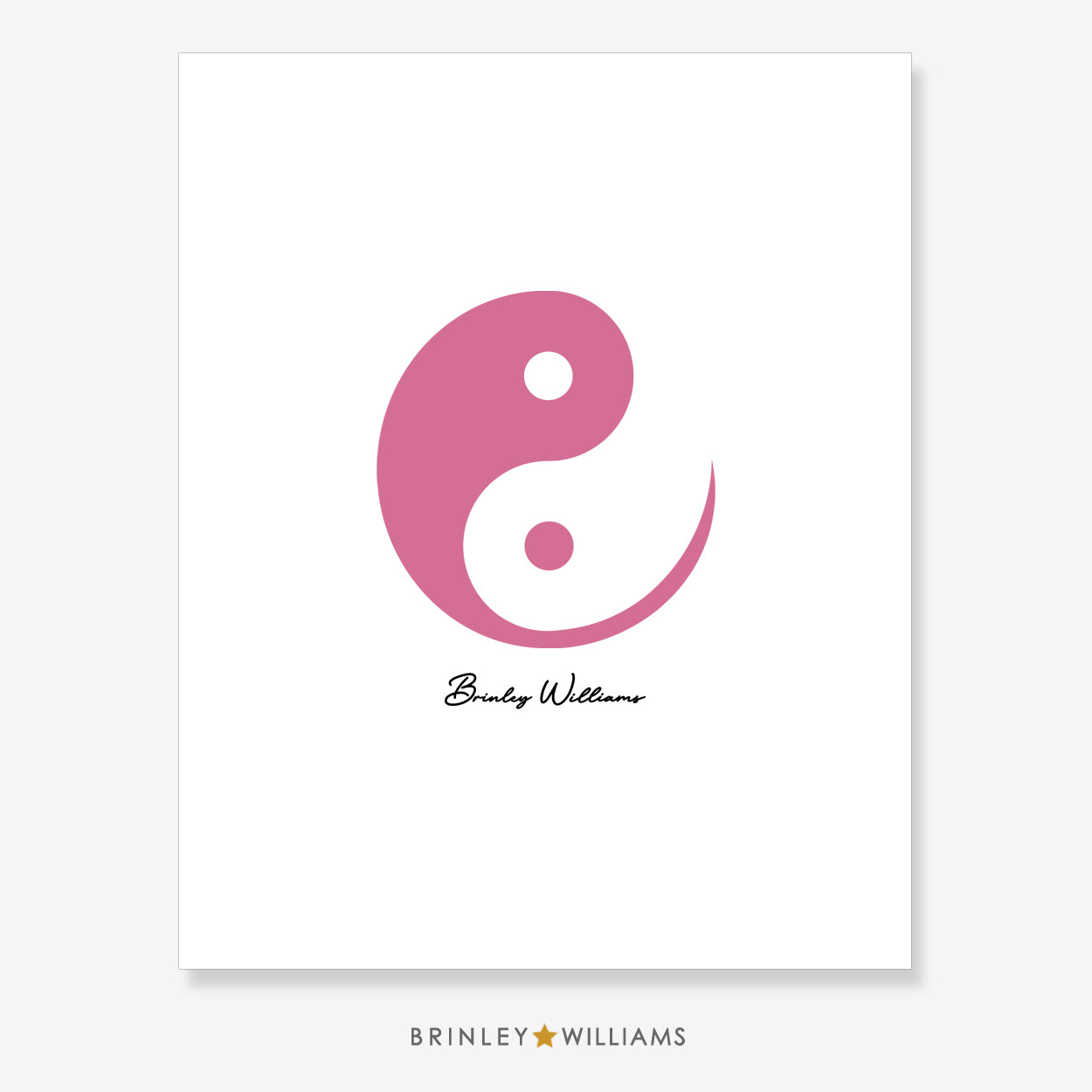 Ying & Yang Wall Art Poster - Pink