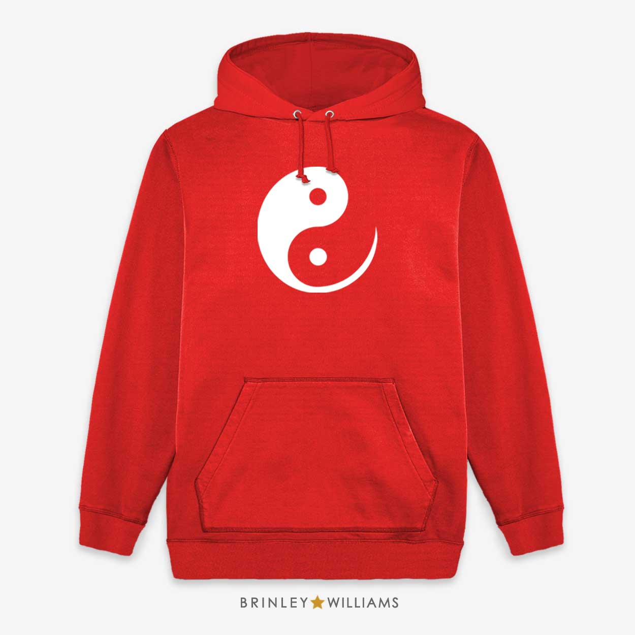 Ying & Yang Unisex Hoodie - Fire Red