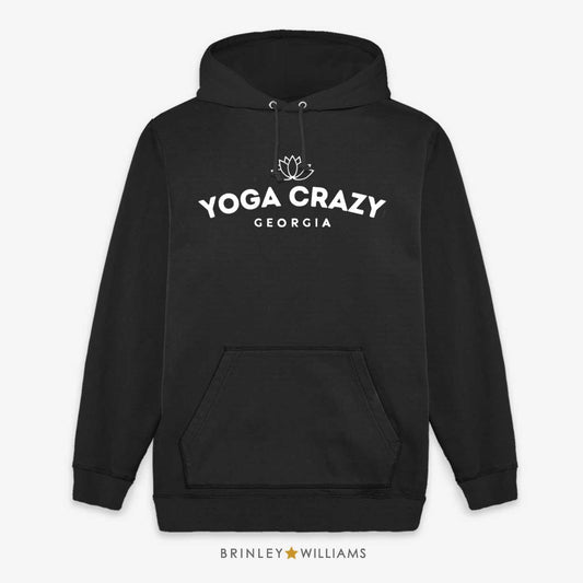 Yoga Crazy Personalised Unisex Hoodie- Black