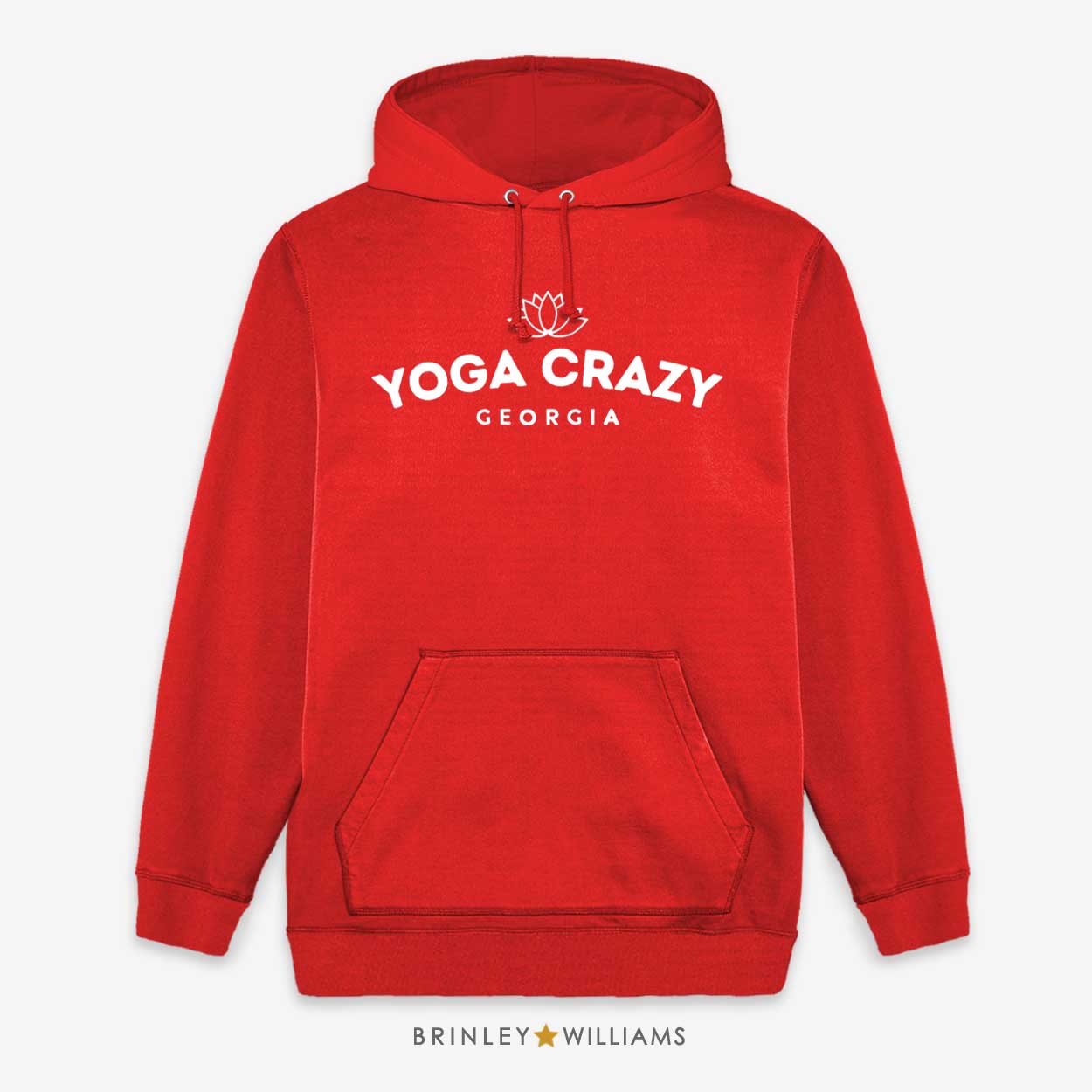 Yoga Crazy Personalised Unisex Hoodie- Fire Red