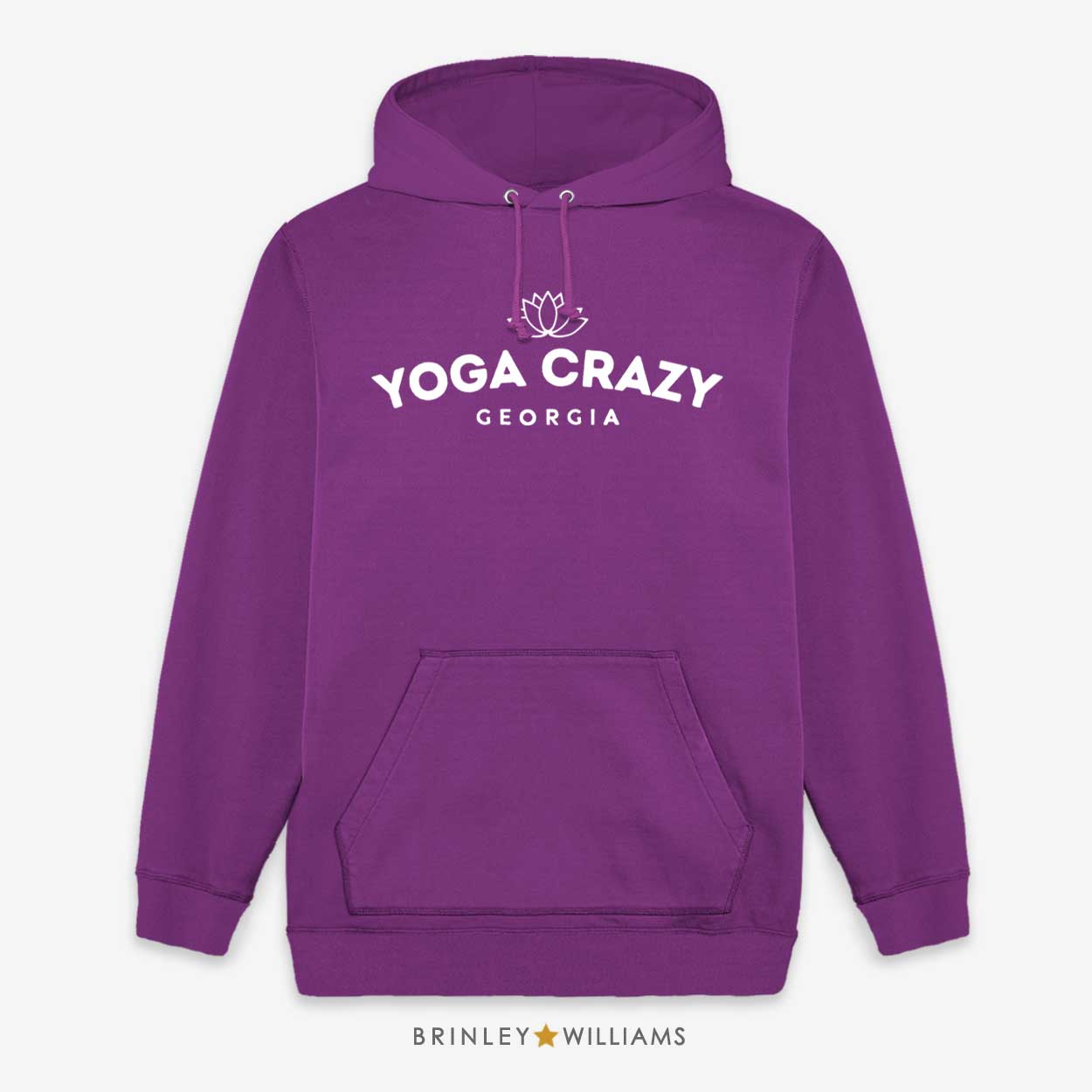 Yoga Crazy Personalised Unisex Hoodie- Purple