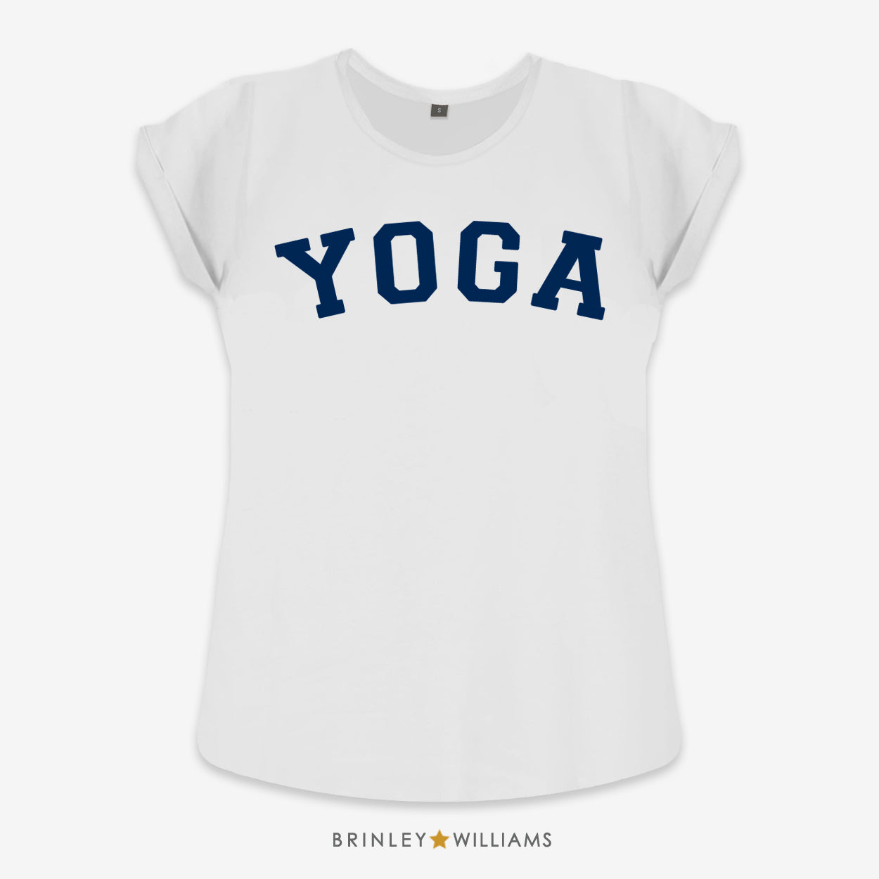 Yoga Rolled Sleeve T-shirt - White