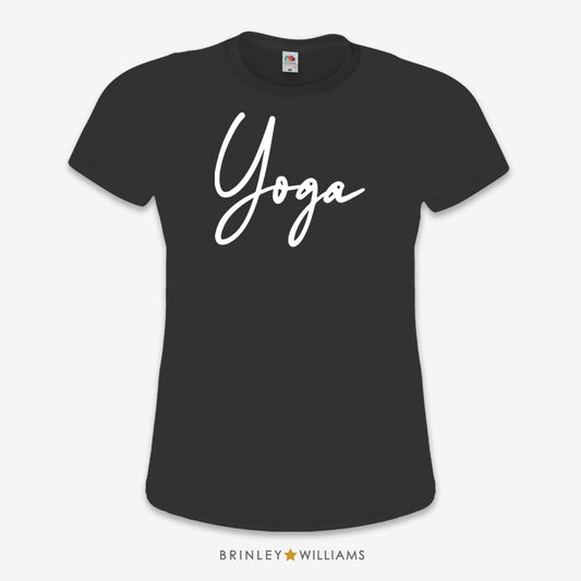 Yoga Script Slim Fit T-shirt - Black