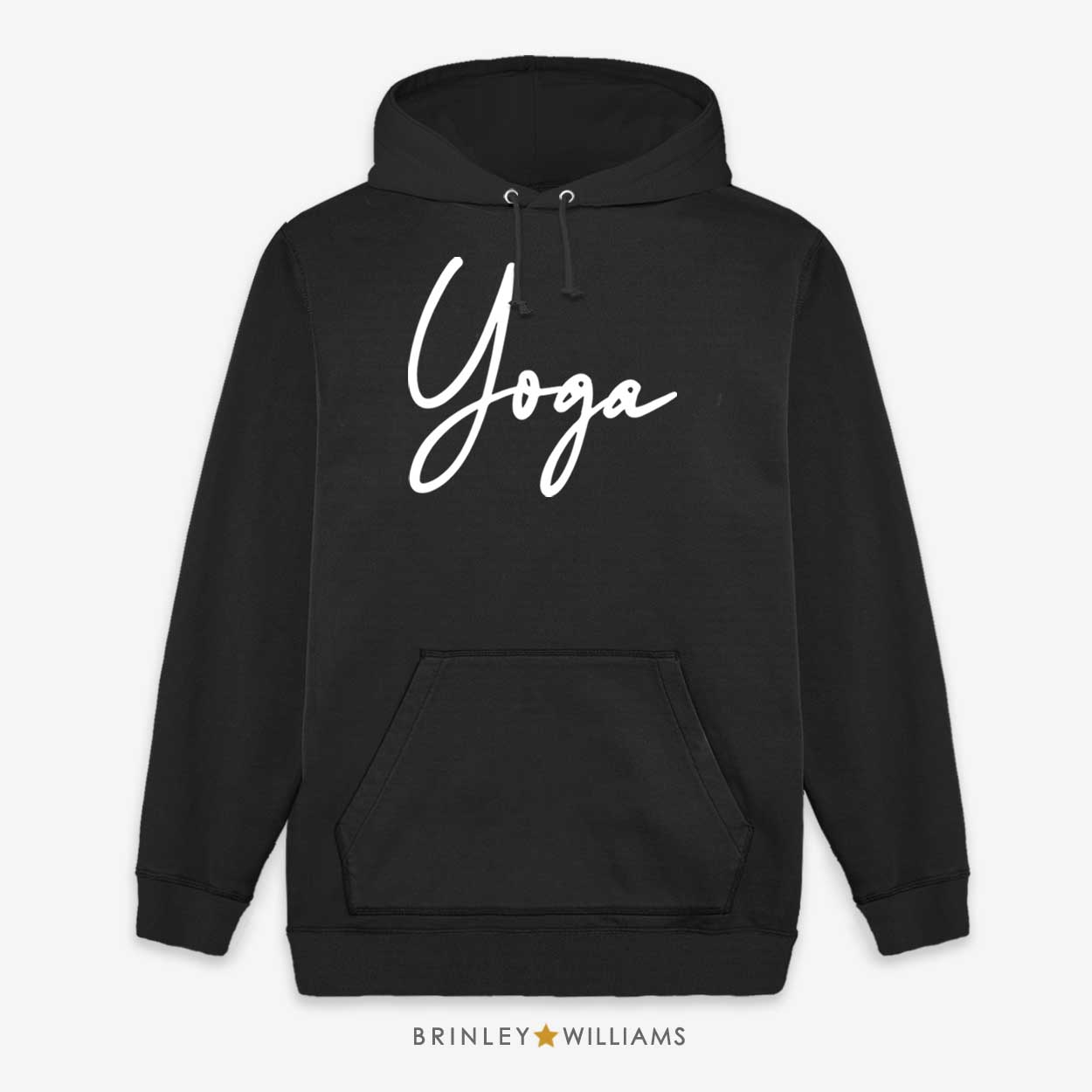 Yoga Script Unisex Yoga Hoodie - Black