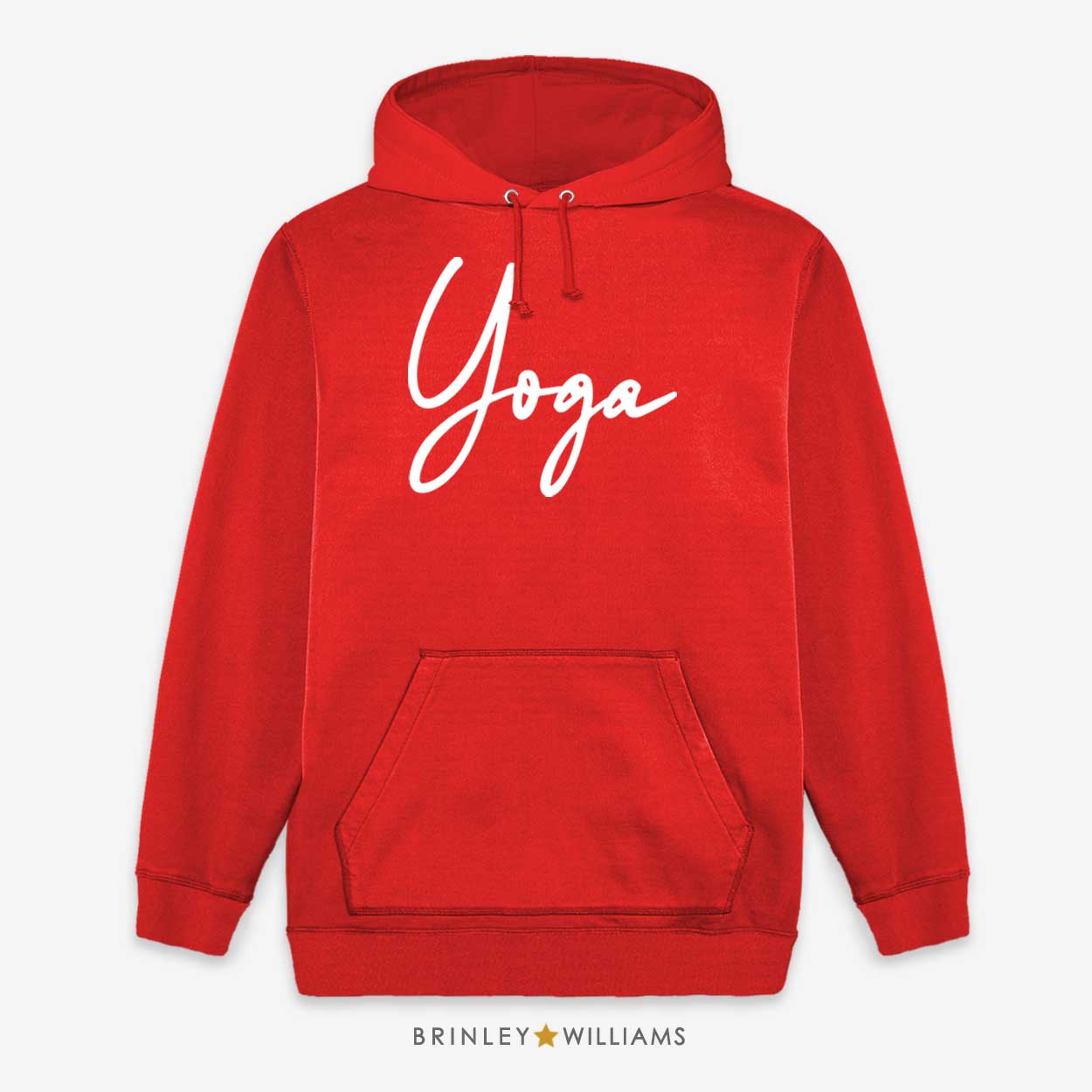 Yoga Script Unisex Yoga Hoodie - Fire red