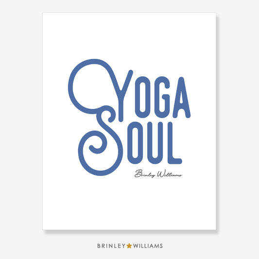 Yoga Soul Wall Art Poster - Blue