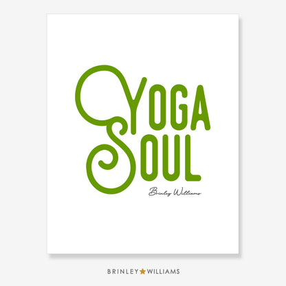Yoga Soul Wall Art Poster - Green