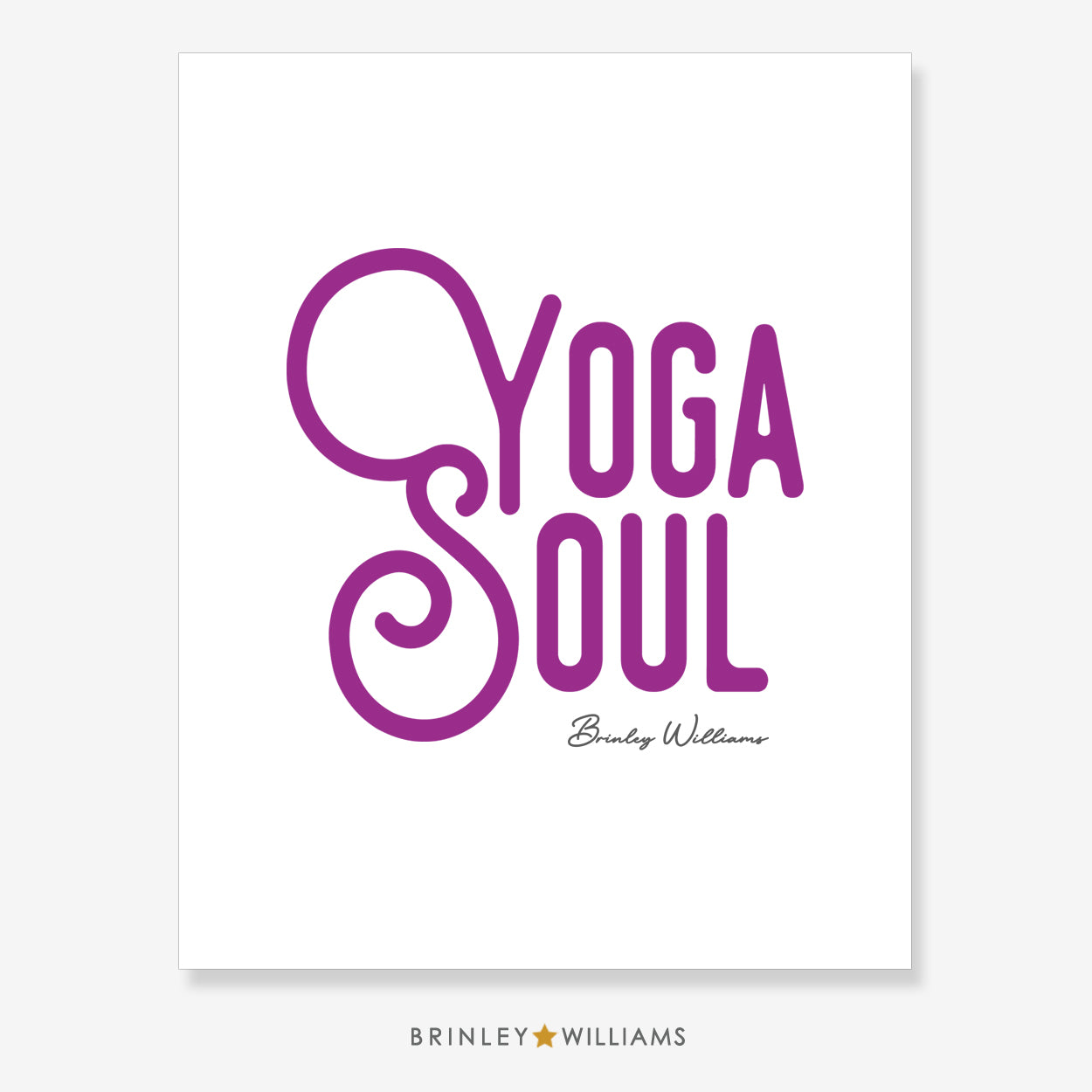 Yoga Soul Wall Art Poster - Purple