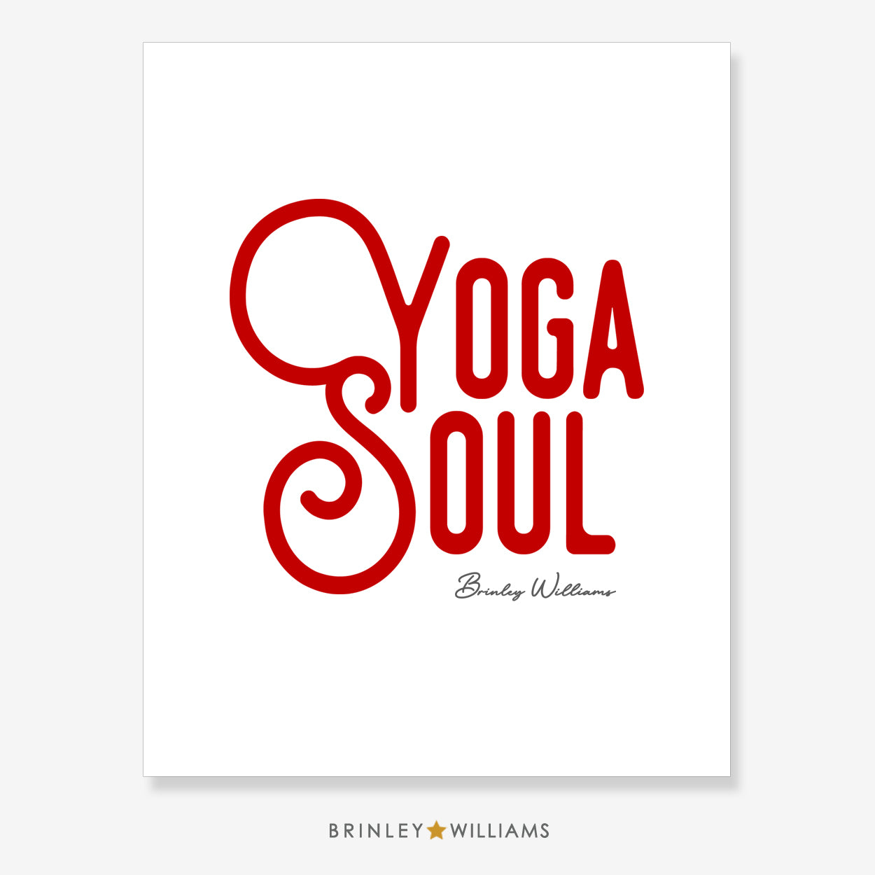 Yoga Soul Wall Art Poster - Red