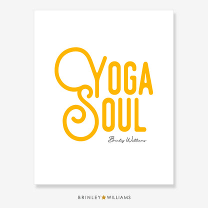 Yoga Soul Wall Art Poster - Yellow
