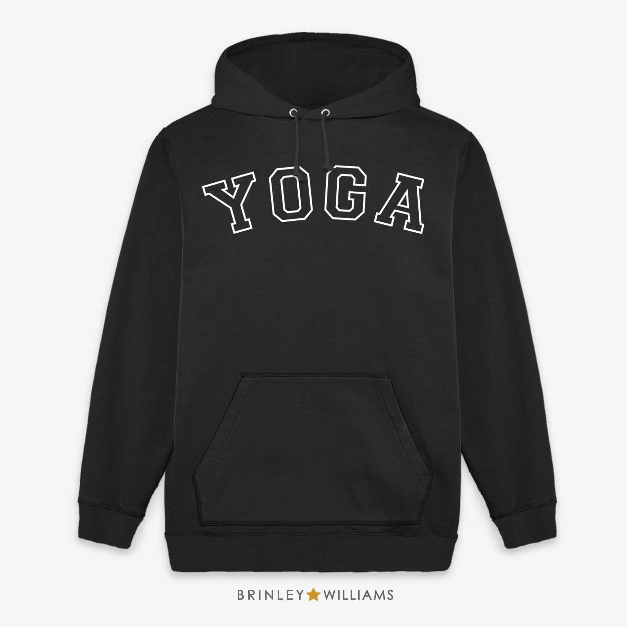 Yoga Varsity Unisex Yoga Hoodie - Black