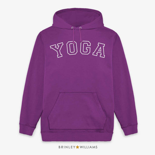 Yoga Varsity Unisex Yoga Hoodie - Purple