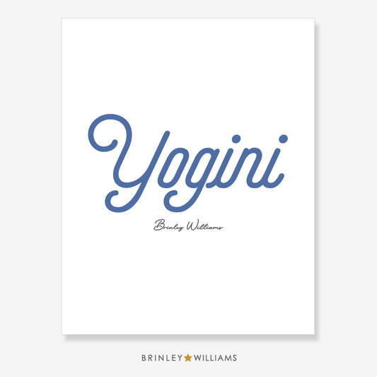 Yogini Wall Art Poster - Blue