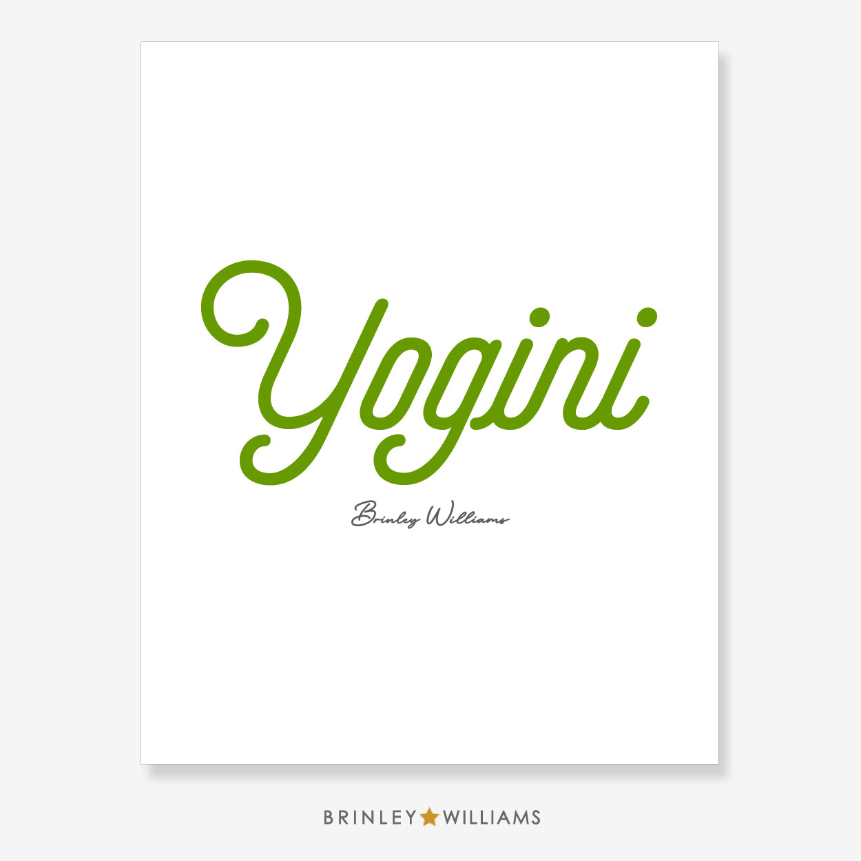 Yogini Wall Art Poster - Green
