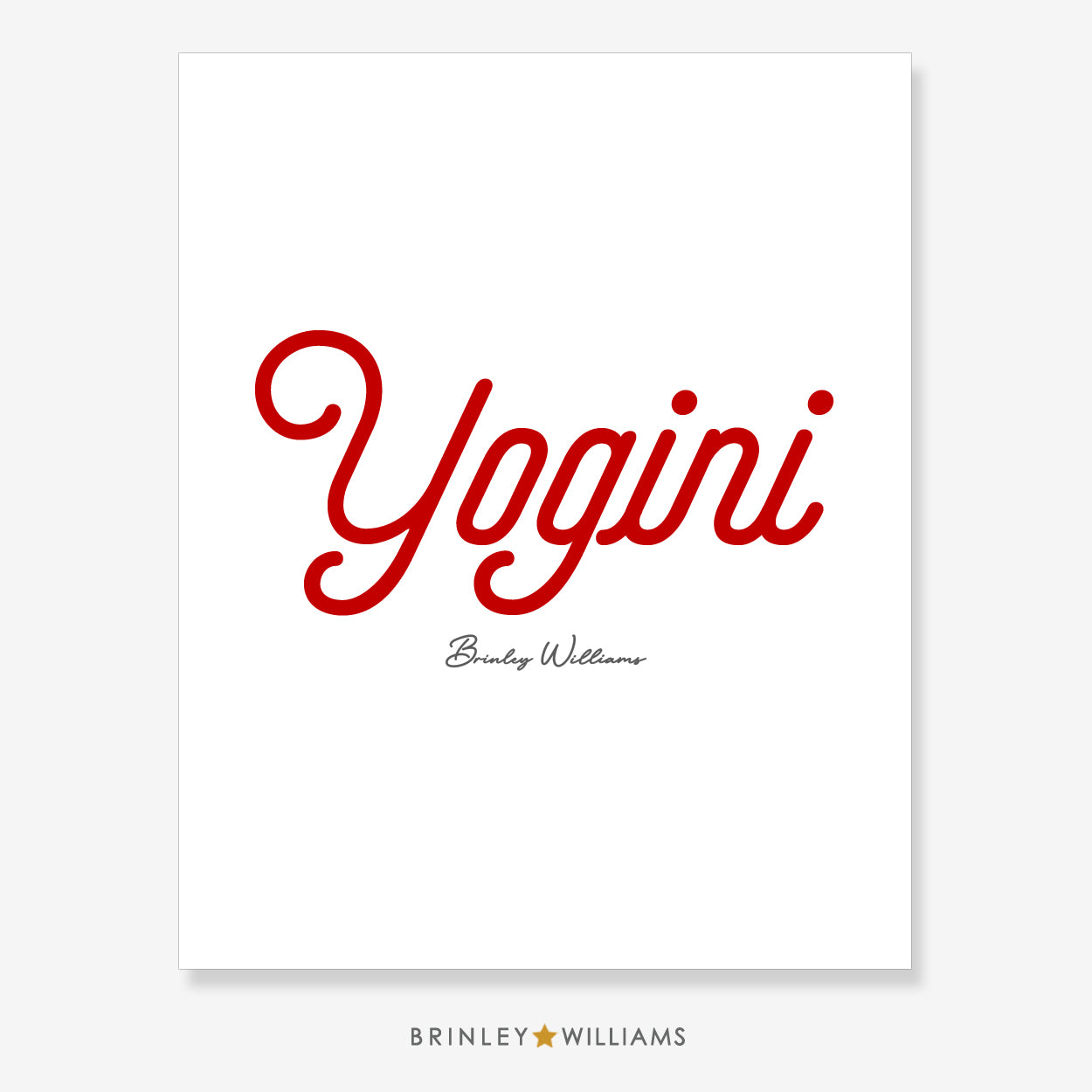Yogini Wall Art Poster - Red