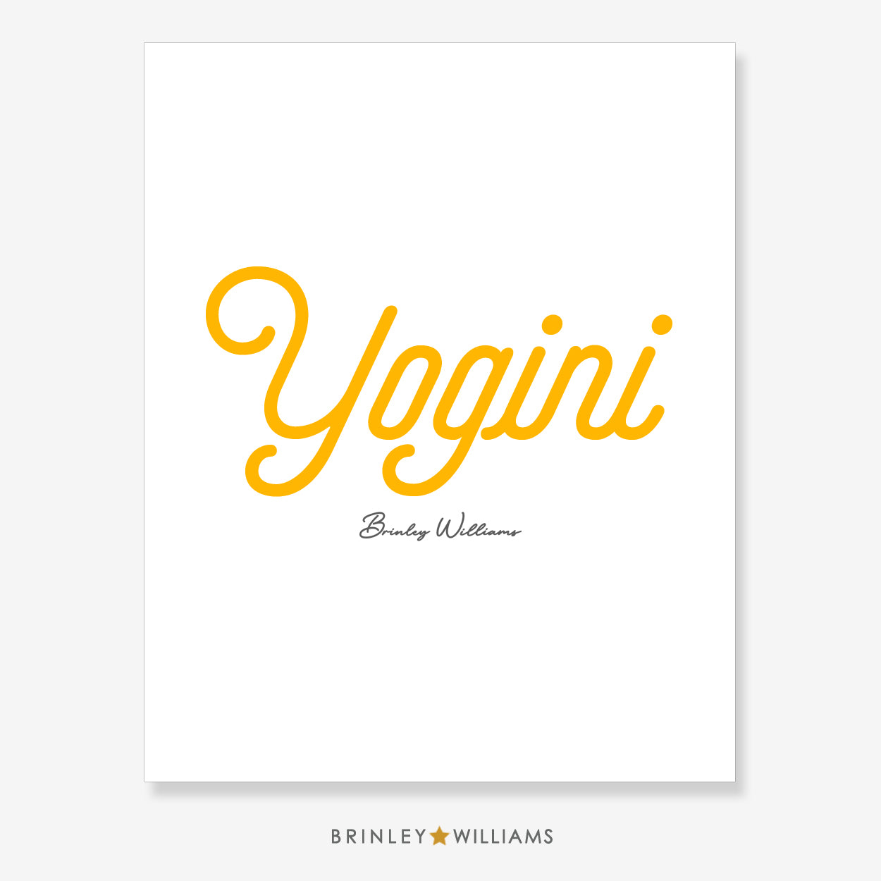 Yogini Wall Art Poster - Yellow